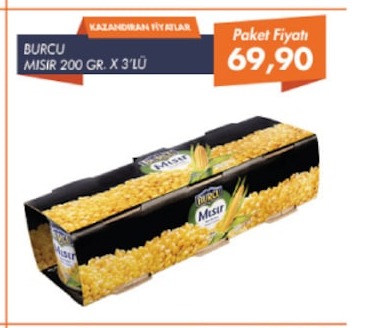 Burcu Mısır 200 Gr. X 3'L Ü