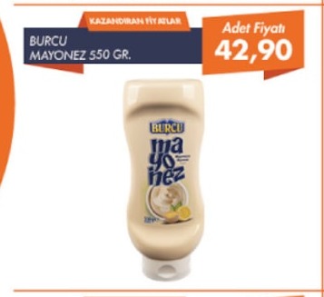 Burcu Mayonez 550 Gr.