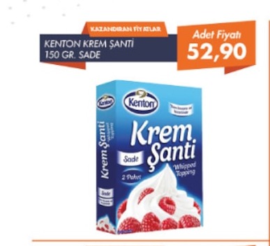 Kenton Krem Şanti 150 Gr. Sade