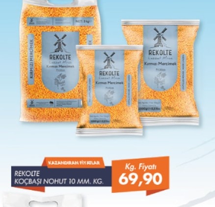 Rekolte Kirmizi Mercimek 5 Kg