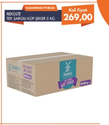 Rekolte Tek Sargili Küp Şeker 5Kg
