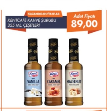 Kentcafe Kahve Şurubu 355 Ml. Çeşitleri