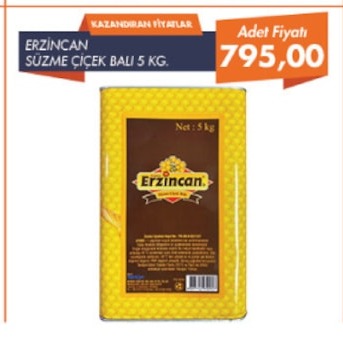 Erzincan Süzme Çiçek Bali 5 Kg