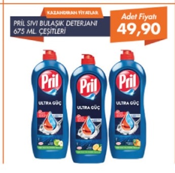 Pril Sıvı Bulaşık Deterjanı 675 Ml. Çeşitleri