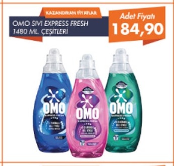 Omo Sıvı Express Fresh 1480 Ml. Çeşitleri
