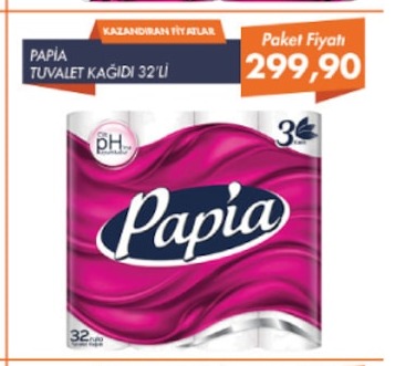 Papia Tuvalet Kağıdı 32'Li