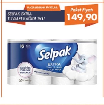 Selpak Extra Tuvalet Kağıdı 16'Lı
