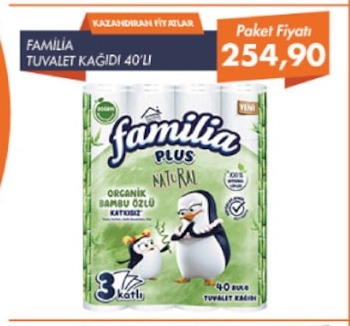Familia Plus Natural Tuvalet Kağıdı 40'Lı