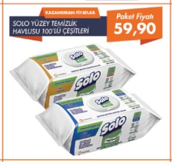 Solo Yüzey Temizlik Havlusu 100'Lü Çeşitleri