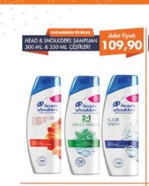 Head & Shoulders Şampuan 300 Ml & 330 Ml Çeşitleri