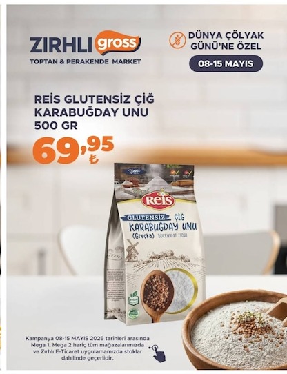 Reis Glutensiz Çiğ Karabuğday Unu 500 Gr