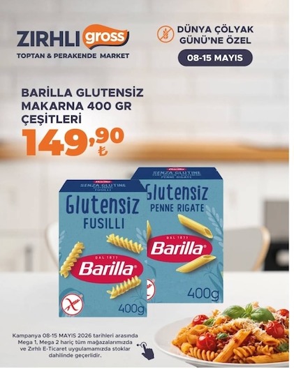 Barilla Glutensiz Makarna 400 Gr Çeşitleri