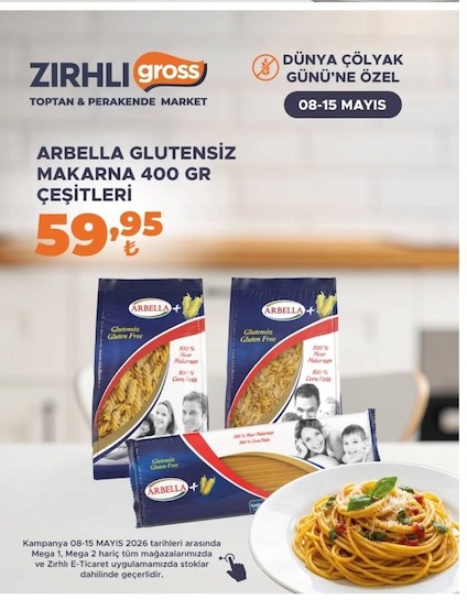 Arbella Glutensiz Makarna 400 Gr Çeşitleri
