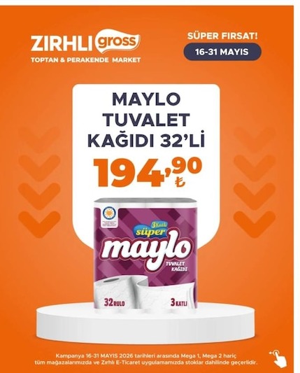Maylo Tuvalet Kağıdı 32'Li