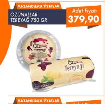 Özünallar Tereyağı 750 Gr