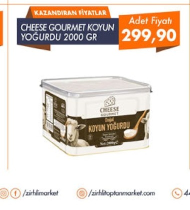 Cheese Gourmet Koyun Yoğurdu 2000 Gr