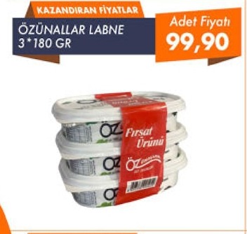 Özünallar Labne 3*180 Gr