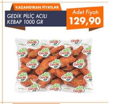 Gedik Piliç Açili Kebap 1000 Gr