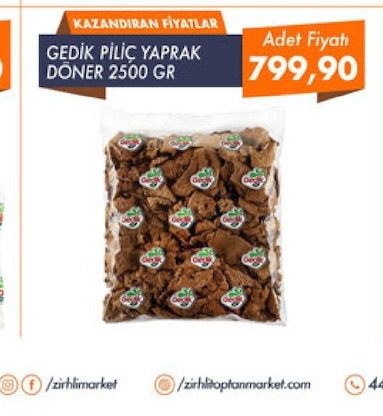 Gedik Piliç Yaprak Döner 2500 Gr