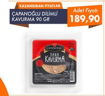 Çapanoğlu Dilimli Kavurma 90 Gr