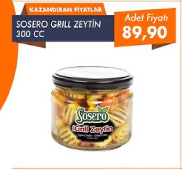 Sosero Grill Zeytin 300 Cc