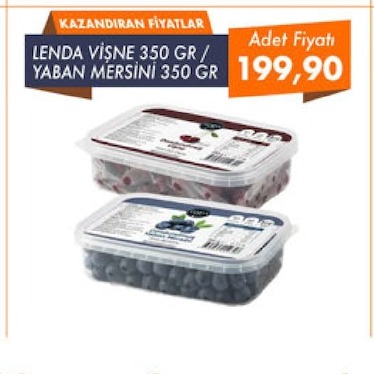 Lenda Vişne 350 Gr / Yaban Mersini 350 Gr