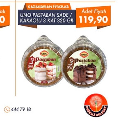 Uno Pastaban Sade / Kakaolu 3 Kat 320 Gr