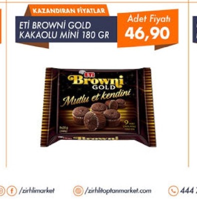 Eti Browni Gold Kakaolu Mini 180 Gr