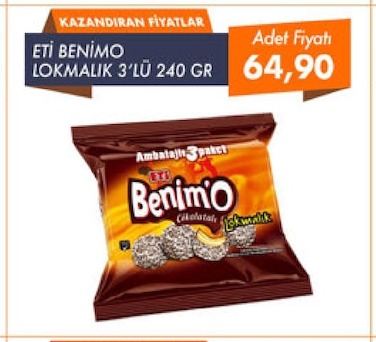 Eti Benimo Lokmalik 3'Lü 240 Gr