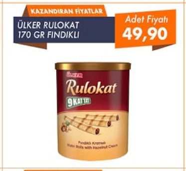Ülker Rulokat 170 Gr Fındıklı
