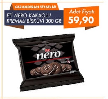 Eti Nero Kakaolu Kremali Bisküvi 300 Gr