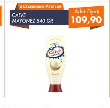 Calve Mayonez 540 Gr