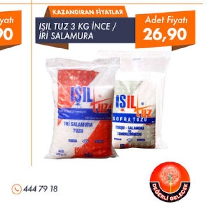 Isil Tuz 3 Kg Ince / Iri Salamura