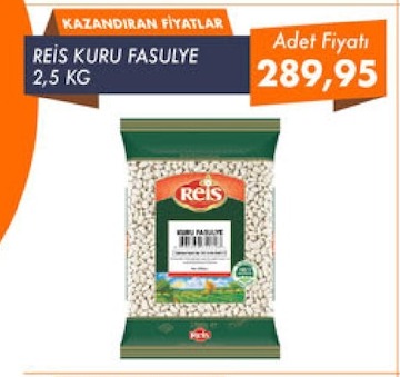 Reis Kuru Fasulye 2,5 Kg