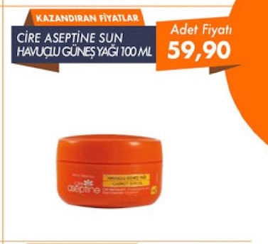 Cire Aseptine Sun Havuclu Gunes Yagi 100 Ml
