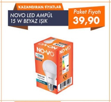 Novo Led Ampül 15 W Beyaz Işik