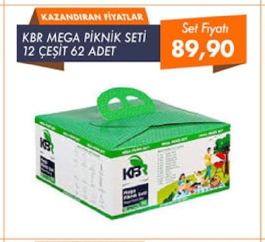Kbr Mega Piknik Seti 12 Çeşit 62 Adet