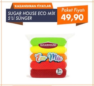 Sugar House Eco Mix 5'Li Sünger