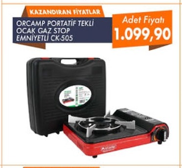 Orcamp Portatif Tekli Ocak Gaz Stop Emniyetli Ck-505