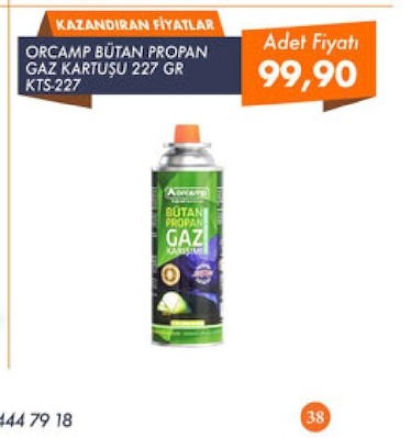 Orcamp Bütan Propan Gaz Kartuşu 227 Gr Kts-227