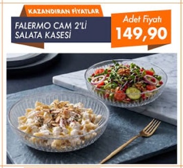 Falermo Cam 2'Li Salata Kasesi