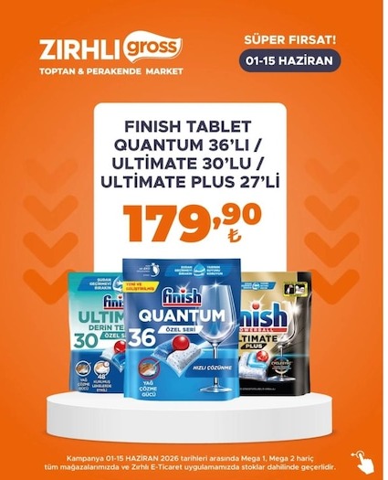 Finish Tablet Quantum 36'Lı / Ultimate 30'Lu / Ultimate Plus 27'Li