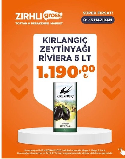 Kırlangıç Zeytinyağı Riviera 5L