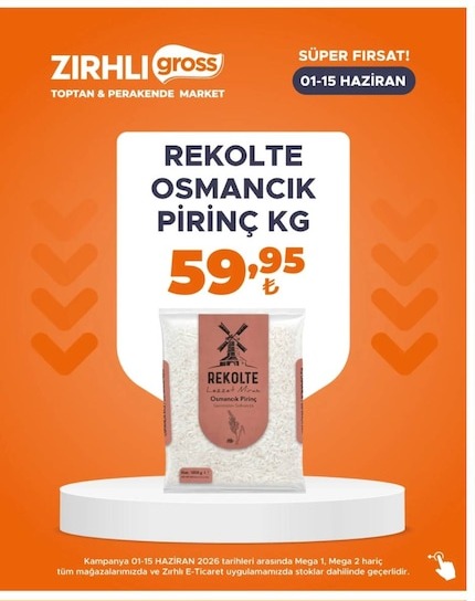 Rekolte Osmancik Pirinc Kg