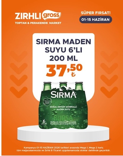Sırma Maden Suyu 6'Li 200Ml