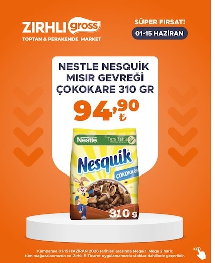Nestle Nesquik Mısır Gevreği Çokokare 310 Gr